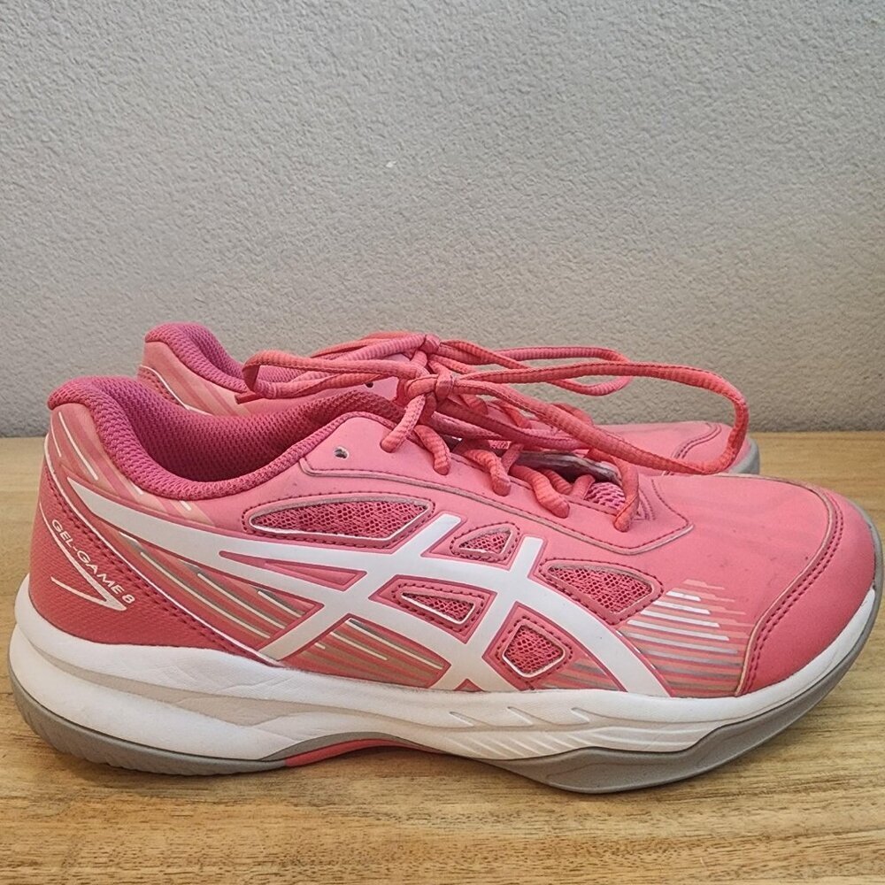 ASICS Gel-Game 8 GS Shoes Youth Size 6.5 Pink Tennis Court Sneakers 1044A025